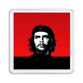 Магнит 55*55 с принтом Che Guevara в Петрозаводске, Пластик | Размер: 65*65 мм; Размер печати: 55*55 мм | Тематика изображения на принте: 