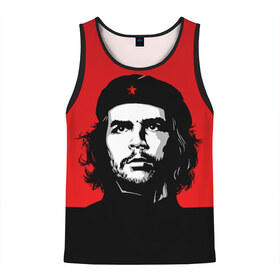 Мужская майка 3D с принтом Che Guevara в Петрозаводске, 100% полиэстер | круглая горловина, приталенный силуэт, длина до линии бедра. Пройма и горловина окантованы тонкой бейкой | 