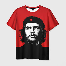 Мужская футболка 3D с принтом Che Guevara в Петрозаводске, 100% полиэфир | прямой крой, круглый вырез горловины, длина до линии бедер | 
