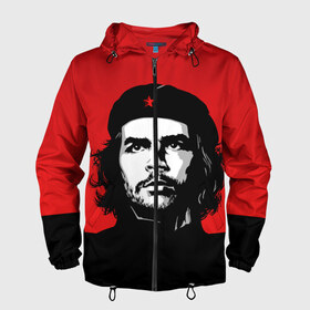 Мужская ветровка 3D с принтом Che Guevara в Петрозаводске, 100% полиэстер | подол и капюшон оформлены резинкой с фиксаторами, два кармана без застежек по бокам, один потайной карман на груди | 