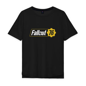 Мужская футболка хлопок Oversize с принтом Fallout76_ в Петрозаводске, 100% хлопок | свободный крой, круглый ворот, “спинка” длиннее передней части | Тематика изображения на принте: 
