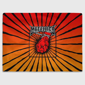 Плед 3D с принтом Metallica в Петрозаводске, 100% полиэстер | закругленные углы, все края обработаны. Ткань не мнется и не растягивается | anger | fans | metall | metallica | st | альбом | альбома | группа | логотип | металл | металлика | обложка | фанат