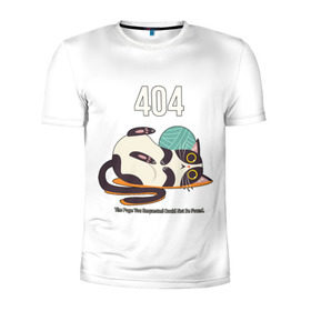 Мужская футболка 3D спортивная с принтом Ошибка 404 Not Found в Петрозаводске, 100% полиэстер с улучшенными характеристиками | приталенный силуэт, круглая горловина, широкие плечи, сужается к линии бедра | Тематика изображения на принте: 
