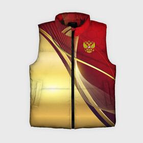 Женский жилет утепленный 3D с принтом RUSSIA SPORT: Red and Gold. в Петрозаводске,  |  | Тематика изображения на принте: abstract | design | geometry | hexagon | red and black | russia | sport | texture | абстракция | геометрия | герб | дизайн | патриот | патриотизм | россия | русский | соты | спорт | текстура | шестиугольники