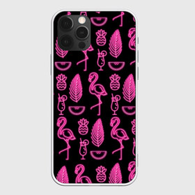 Чехол для iPhone 12 Pro Max с принтом Светящийся фламинго в Петрозаводске, Силикон |  | африка | крылья | мода | прикольные | природа | птица | розовый | фламинго | цвет | яркие