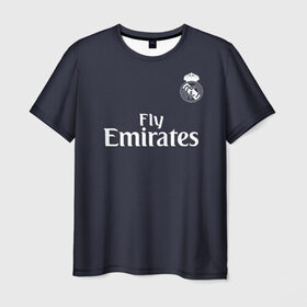 Мужская футболка 3D с принтом Bale away 18-19 в Петрозаводске, 100% полиэфир | прямой крой, круглый вырез горловины, длина до линии бедер | bale | champions | gareth | league | madrid | real | spain | бейл | гарет | испания | лига | мадрид | реал | чемпионов