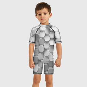 Детский купальный костюм 3D с принтом Геометрическая живопись  в Петрозаводске, Полиэстер 85%, Спандекс 15% | застежка на молнии на спине | cube | cubisme | коллаж | куб | кубизм | пабло | пикассо | сезанновский | синтетический