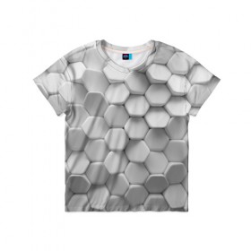 Детская футболка 3D с принтом Геометрическая живопись в Петрозаводске, 100% гипоаллергенный полиэфир | прямой крой, круглый вырез горловины, длина до линии бедер, чуть спущенное плечо, ткань немного тянется | cube | cubisme | коллаж | куб | кубизм | пабло | пикассо | сезанновский | синтетический