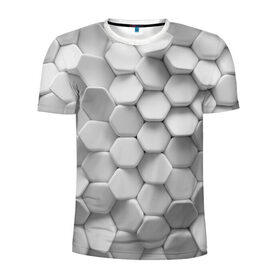 Мужская футболка 3D спортивная с принтом Геометрическая живопись в Петрозаводске, 100% полиэстер с улучшенными характеристиками | приталенный силуэт, круглая горловина, широкие плечи, сужается к линии бедра | cube | cubisme | коллаж | куб | кубизм | пабло | пикассо | сезанновский | синтетический