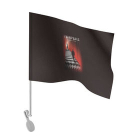 Флаг для автомобиля с принтом Твин Пикс в Петрозаводске, 100% полиэстер | Размер: 30*21 см | twin peaks | детектив | драма | сериалы | твин пикс | триллер | фантастика