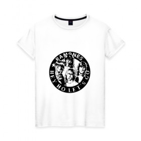 Женская футболка хлопок с принтом Ramones в Петрозаводске, 100% хлопок | прямой крой, круглый вырез горловины, длина до линии бедер, слегка спущенное плечо | группа | джонни | джоуи | ди ди томми | марки | панк | рамон | рамонес | рамоунз | рамоунс | рок | хард