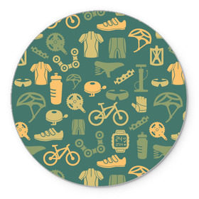 Коврик круглый с принтом Велосипед Текстура в Петрозаводске, резина и полиэстер | круглая форма, изображение наносится на всю лицевую часть | байк | велик | вело | велосипед | велосипеды | велоспорт | с велосипедом | спорт