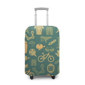 Чехол для чемодана 3D с принтом Велосипед Текстура в Петрозаводске, 86% полиэфир, 14% спандекс | двустороннее нанесение принта, прорези для ручек и колес | байк | велик | вело | велосипед | велосипеды | велоспорт | с велосипедом | спорт