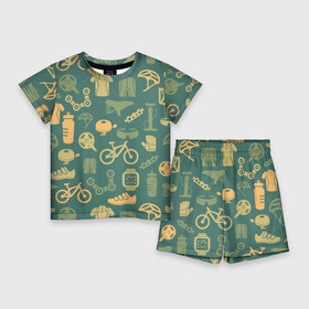 Детский костюм с шортами 3D с принтом Велосипед Текстура в Петрозаводске,  |  | байк | велик | вело | велосипед | велосипеды | велоспорт | с велосипедом | спорт