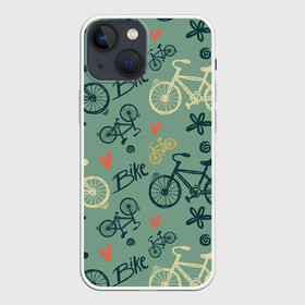 Чехол для iPhone 13 mini с принтом Велосипед Текстура в Петрозаводске,  |  | Тематика изображения на принте: байк | велик | вело | велосипед | велосипеды | велоспорт | с велосипедом | спорт