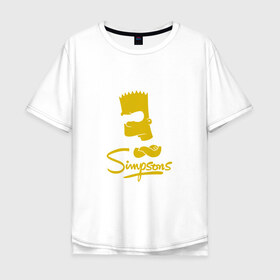 Мужская футболка хлопок Oversize с принтом Simpsons в Петрозаводске, 100% хлопок | свободный крой, круглый ворот, “спинка” длиннее передней части | Тематика изображения на принте: bart | cимпсоны | doh | family | homer | lisa | meh | school | simpsons | springfield | анимация | барт | гомер | желтый | комедия | лентяй | лиза | мардж | мульт | мультфильм | мэгги | отец | пончик | ребенок | родители | семья | сериал