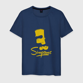 Мужская футболка хлопок с принтом Simpsons в Петрозаводске, 100% хлопок | прямой крой, круглый вырез горловины, длина до линии бедер, слегка спущенное плечо. | bart | cимпсоны | doh | family | homer | lisa | meh | school | simpsons | springfield | анимация | барт | гомер | желтый | комедия | лентяй | лиза | мардж | мульт | мультфильм | мэгги | отец | пончик | ребенок | родители | семья | сериал