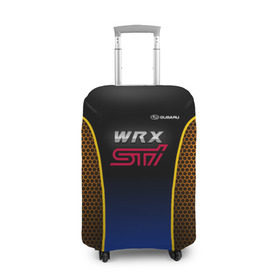Чехол для чемодана 3D с принтом Subaru WRX STI в Петрозаводске, 86% полиэфир, 14% спандекс | двустороннее нанесение принта, прорези для ручек и колес | Тематика изображения на принте: impreza | pro | sport | sti | subaru | wrx | врикс | врх | импреза | логотип | сетка | соты | субарик | субару