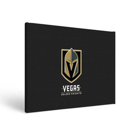 Холст прямоугольный с принтом Vegas Golden Knights в Петрозаводске, 100% ПВХ |  | Тематика изображения на принте: 