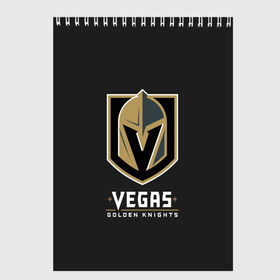 Скетчбук с принтом Vegas Golden Knights в Петрозаводске, 100% бумага
 | 48 листов, плотность листов — 100 г/м2, плотность картонной обложки — 250 г/м2. Листы скреплены сверху удобной пружинной спиралью | 