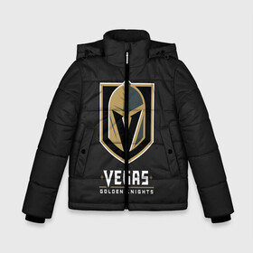 Зимняя куртка для мальчиков 3D с принтом Vegas Golden Knights в Петрозаводске, ткань верха — 100% полиэстер; подклад — 100% полиэстер, утеплитель — 100% полиэстер | длина ниже бедра, удлиненная спинка, воротник стойка и отстегивающийся капюшон. Есть боковые карманы с листочкой на кнопках, утяжки по низу изделия и внутренний карман на молнии. 

Предусмотрены светоотражающий принт на спинке, радужный светоотражающий элемент на пуллере молнии и на резинке для утяжки | 