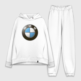 Женский костюм хлопок Oversize с принтом BMW в Петрозаводске,  |  | bmw | logo | бмв | логотип бмв