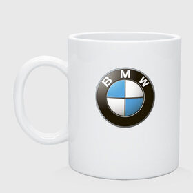 Кружка с принтом BMW в Петрозаводске, керамика | объем — 330 мл, диаметр — 80 мм. Принт наносится на бока кружки, можно сделать два разных изображения | Тематика изображения на принте: bmw | logo | бмв | логотип бмв