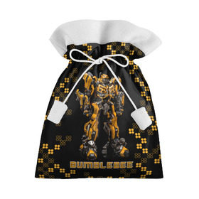 Подарочный 3D мешок с принтом Бамблби в Петрозаводске, 100% полиэстер | Размер: 29*39 см | Тематика изображения на принте: bumblebee | бамблби | герой | камаро | прайм | трансформеры | фильм | шевроле