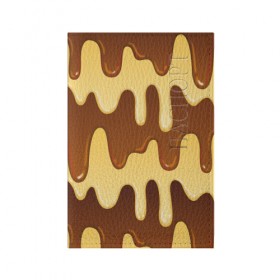 Обложка для паспорта матовая кожа с принтом Тающий Шоколад в Петрозаводске, натуральная матовая кожа | размер 19,3 х 13,7 см; прозрачные пластиковые крепления | Тематика изображения на принте: 