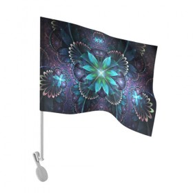Флаг для автомобиля с принтом Астральная мандала в Петрозаводске, 100% полиэстер | Размер: 30*21 см | 