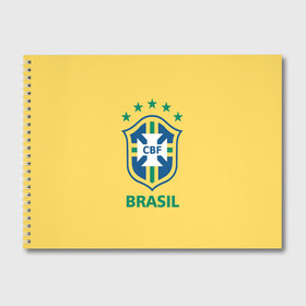 Альбом для рисования с принтом Сборная Бразилии в Петрозаводске, 100% бумага
 | матовая бумага, плотность 200 мг. | сборная бразилии | футбол