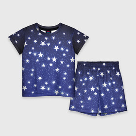 Детский костюм с шортами 3D с принтом Stars в Петрозаводске,  |  | earth | nasa | space | star | вселенная | галактика | земля | космонавт | космос | луна | метеорит | наса | небо | ночь | планета | полёт