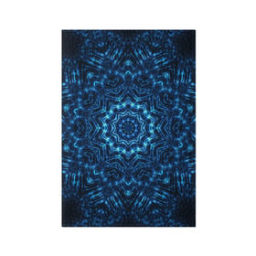 Обложка для паспорта матовая кожа с принтом Космическая мандала в Петрозаводске, натуральная матовая кожа | размер 19,3 х 13,7 см; прозрачные пластиковые крепления | circle | flower | mandala | ornament | абстракт | вселенная | геометрия | голубая | жизнь | звезды | комета | космос | огни | орнамент | паттерн | синяя | узоры | цвет | цветок | яркая