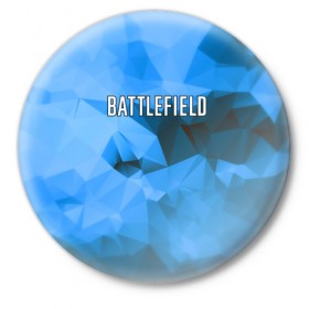 Значок с принтом Battlefield в Петрозаводске,  металл | круглая форма, металлическая застежка в виде булавки | Тематика изображения на принте: 