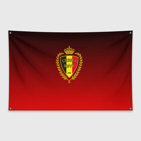 Флаг-баннер с принтом Сборная Бельгии в Петрозаводске, 100% полиэстер | размер 67 х 109 см, плотность ткани — 95 г/м2; по краям флага есть четыре люверса для крепления | сборная бельгии | футбол  | чемпионат мира