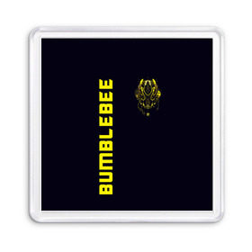 Магнит 55*55 с принтом Bumblebee в Петрозаводске, Пластик | Размер: 65*65 мм; Размер печати: 55*55 мм | bumblebee | бамблби | герой | камаро | прайм | трансформеры | фильм | шевроле