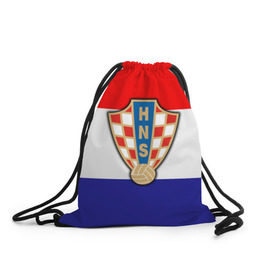 Рюкзак-мешок 3D с принтом Сборная Хорватии флаг в Петрозаводске, 100% полиэстер | плотность ткани — 200 г/м2, размер — 35 х 45 см; лямки — толстые шнурки, застежка на шнуровке, без карманов и подкладки | европы | хорватия | чемпионат мира | чм