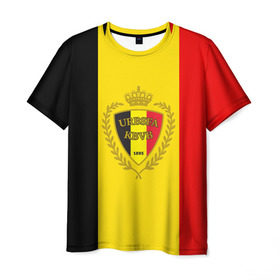 Мужская футболка 3D с принтом Сборная Бельгии флаг в Петрозаводске, 100% полиэфир | прямой крой, круглый вырез горловины, длина до линии бедер | бельгия | европы | мира | чемпионат | чм