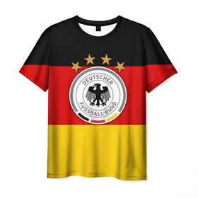 Мужская футболка 3D с принтом Сборная Германии флаг в Петрозаводске, 100% полиэфир | прямой крой, круглый вырез горловины, длина до линии бедер | Тематика изображения на принте: германия | европы | мира | чемпионат | чм