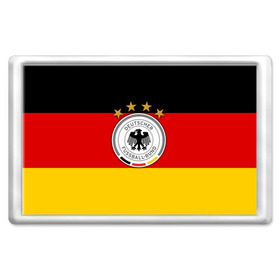Магнит 45*70 с принтом Сборная Германии флаг в Петрозаводске, Пластик | Размер: 78*52 мм; Размер печати: 70*45 | германия | европы | мира | чемпионат | чм