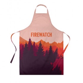 Фартук 3D с принтом FIREWATCH в Петрозаводске, 100% полиэстер | общий размер — 65 х 85 см, ширина нагрудника — 26 см, горловина — 53 см, длина завязок — 54 см, общий обхват в поясе — 173 см. Принт на завязках и на горловине наносится с двух сторон, на основной части фартука — только с внешней стороны | art | campo santo | firewatch | game | горы | закат | игра | лес | пейзаж | пожарный дозор | солнце | холмы