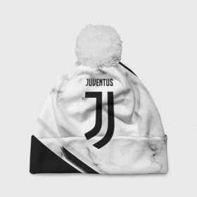 Шапка 3D c помпоном с принтом Juventus 2018 в Петрозаводске, 100% полиэстер | универсальный размер, печать по всей поверхности изделия | football | soccer | ювентус