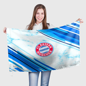 Флаг 3D с принтом Bayern Munchen 2018 в Петрозаводске, 100% полиэстер | плотность ткани — 95 г/м2, размер — 67 х 109 см. Принт наносится с одной стороны | football | soccer | байерн