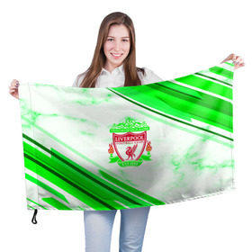 Флаг 3D с принтом Liverpool 2018 в Петрозаводске, 100% полиэстер | плотность ткани — 95 г/м2, размер — 67 х 109 см. Принт наносится с одной стороны | football | soccer | ливерпуль