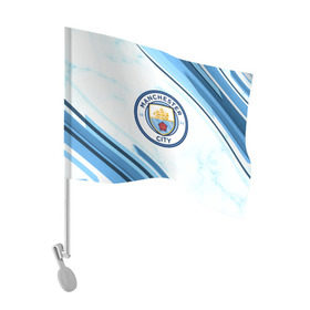 Флаг для автомобиля с принтом Manchester city в Петрозаводске, 100% полиэстер | Размер: 30*21 см | football | soccer | манчестер