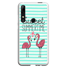 Чехол для Honor P Smart Z с принтом Sweet Summer Time в Петрозаводске, Силикон | Область печати: задняя сторона чехла, без боковых панелей | animal | art | flamingo | love | pink | summer | sweet | time | арт | белый | бирюзовый | жара | животное | лето | любовь | матроска | полоски | рисунок | розовый | роман | сердечки | сердце | серый | фламинго | черный