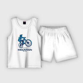 Детская пижама с шортами хлопок с принтом Велосипед в Петрозаводске,  |  | downhill | байк | велосипед | велоспорт | горный | горы | спорт