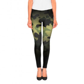 Леггинсы 3D с принтом Camouflage - Series 3 (Shorts,Pants) в Петрозаводске, 80% полиэстер, 20% эластан | Эластичный пояс, зауженные к низу, низкая посадка | 0x000000123 | camo | green | зелёный | камуфляж | спорт