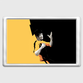 Магнит 45*70 с принтом Bruce Lee в Петрозаводске, Пластик | Размер: 78*52 мм; Размер печати: 70*45 | Тематика изображения на принте: bruce lee | актер | боец | воин | звезда | карате