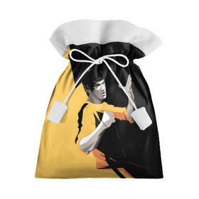 Подарочный 3D мешок с принтом Bruce Lee в Петрозаводске, 100% полиэстер | Размер: 29*39 см | Тематика изображения на принте: bruce lee | актер | боец | воин | звезда | карате